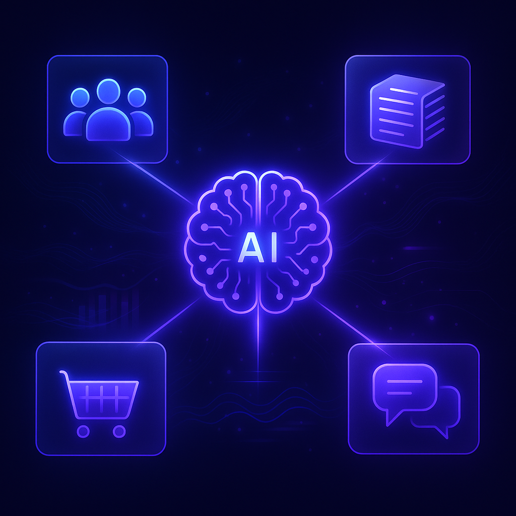 AI-BOS 企業管理系統示意圖